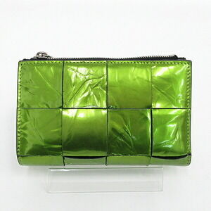BOTTEGA VENETA Intrecciato Cassette Bifold Wallet Green